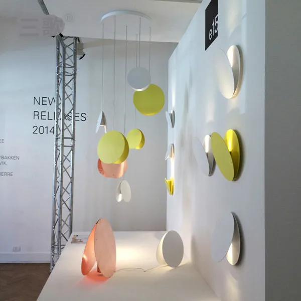 

Creative Modern Minimalist Nordic 3 Colors Round Iron Led E27 Wall Lamp For Living Room Bedroom Aisle Bar Deco Dia 20/30cm 1901