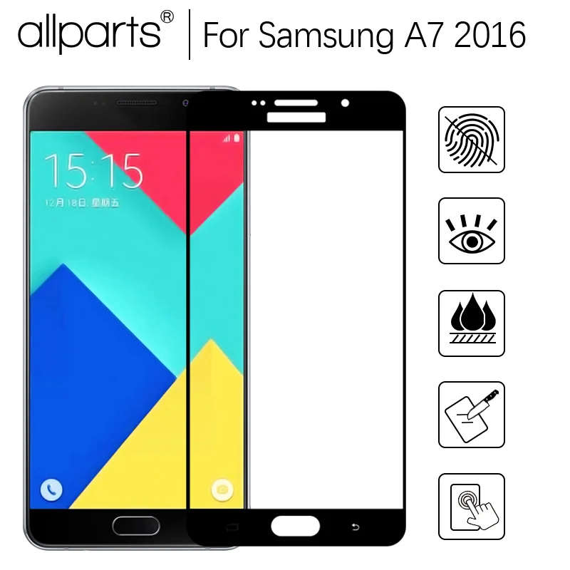 5D изогнутый край Полный Крытая Для samsung A7 2016 2015 2017 A730 закаленное Стекло Экран