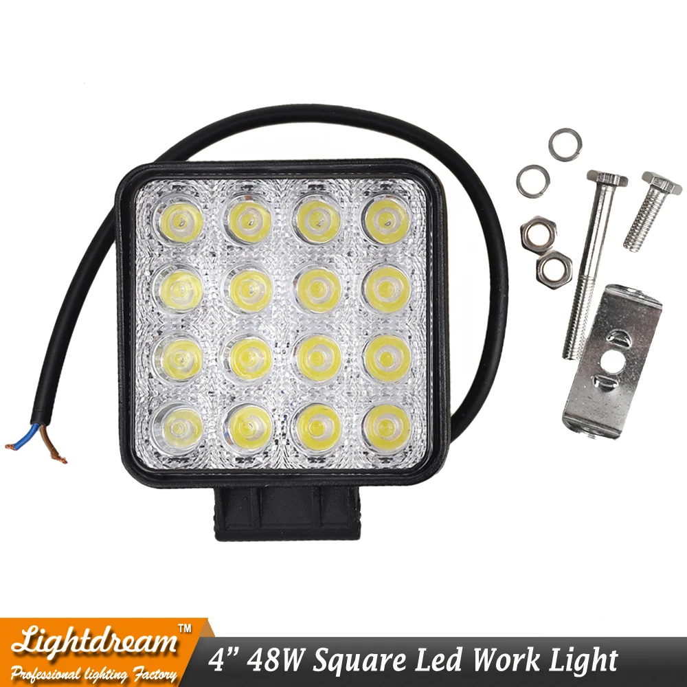 Светодиодный рабочий светильник для указателей 4 дюйма 48 Вт мотоциклов вождения