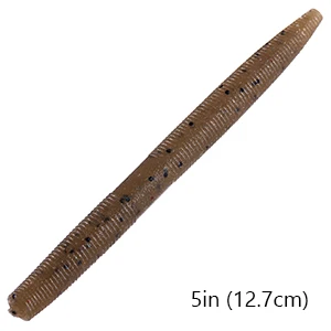 Brown 5in Bassdash Senko Worms 4 ''5'' мягкая палочка приманка для ловли окуня 20 шт - Цвет: Brown 5in