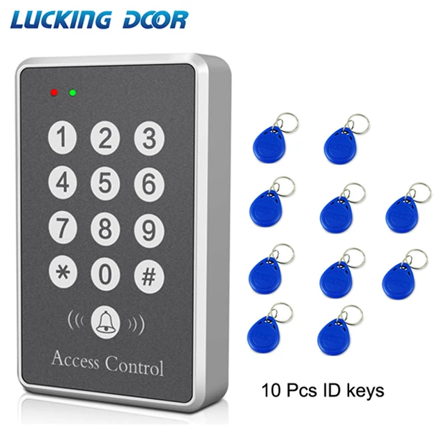 D85 silver 10keys LUCKING дверь 125 кГц RFID система контроля доступа устройство безопасности RFID Близость входной двери замок клавиатура контроля доступа - Цвет: D85 silver 10keys
