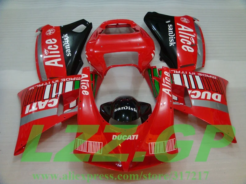 Обтекатель комплекты для DUCATI 996 748 93 94 95 96 97 98 99 00 01 02 красный черный ABS обтекатели