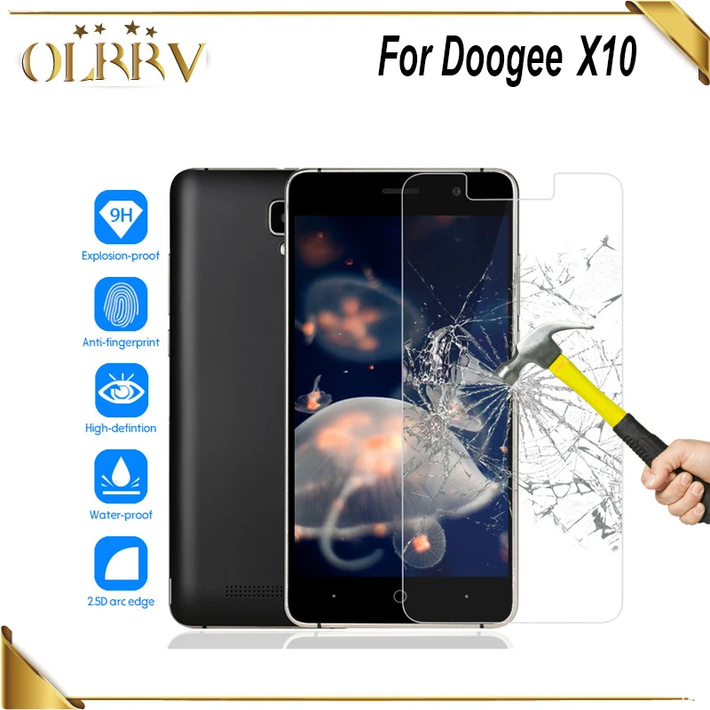 OLRRV Для Doogee X10 закаленное стекло 5 0 дюймов Переднее Защитная пленка для сменная
