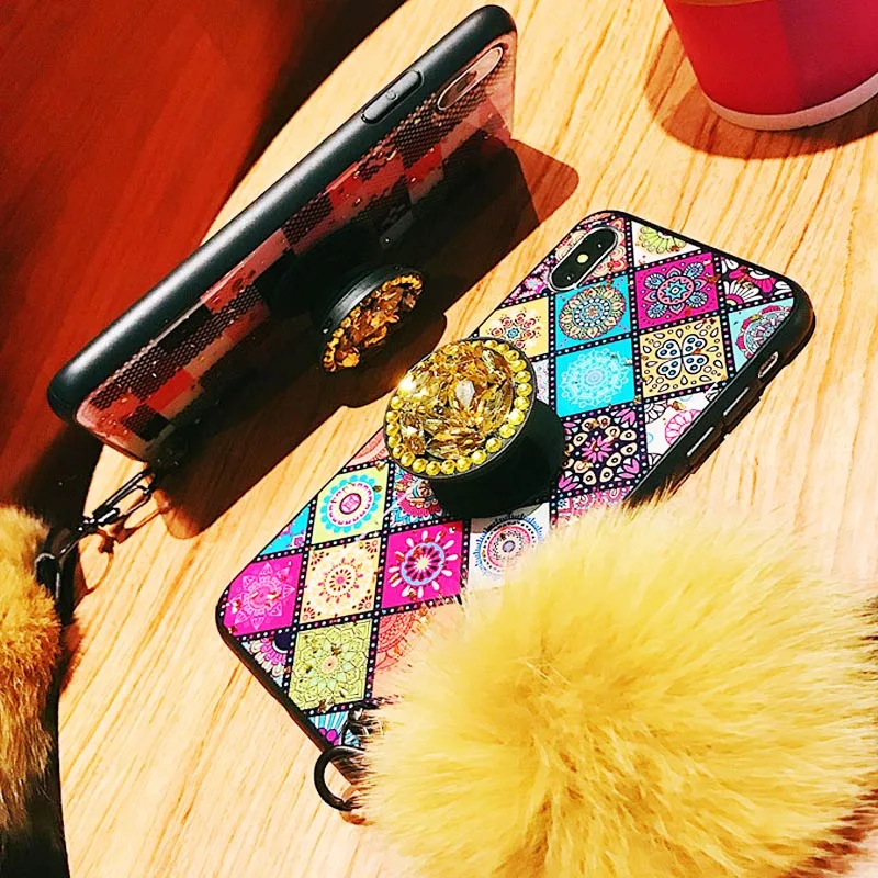 Роскошный чехол для телефона iPhone 7 8 Plus жесткая задняя крышка X XS Max XR 6 6S чехлы