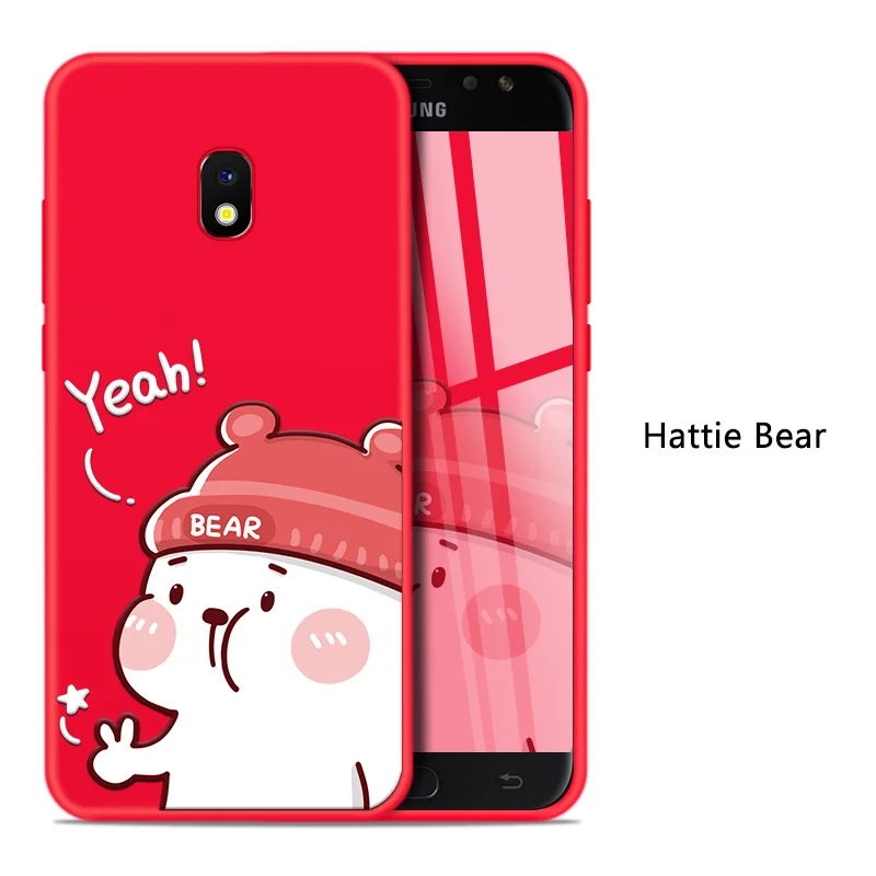Hattie Bear Силиконовый чехол для samsung Galaxy J8 чехол откидная крышка iphone х 3D рельеф для Galaxy J7 Pro Чехол милый для J8 бамперы - Цвет: Hattie Bear