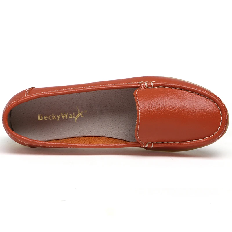 Мокасины BeckyWalk женские балетки плоская подошва без застежки Летние
