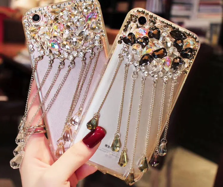 2018 новый дамский Стиль 3D Кристальный блестящий чехол для iPhone 5 5S 6S 6Plus 7 7Plus 8 Plus X