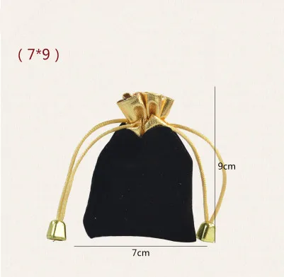 

Высококачественные бархатные мешочки на шнурке, 50 шт./лот, 7x9 см, красные и черные, подарочные мешочки для ювелирных изделий