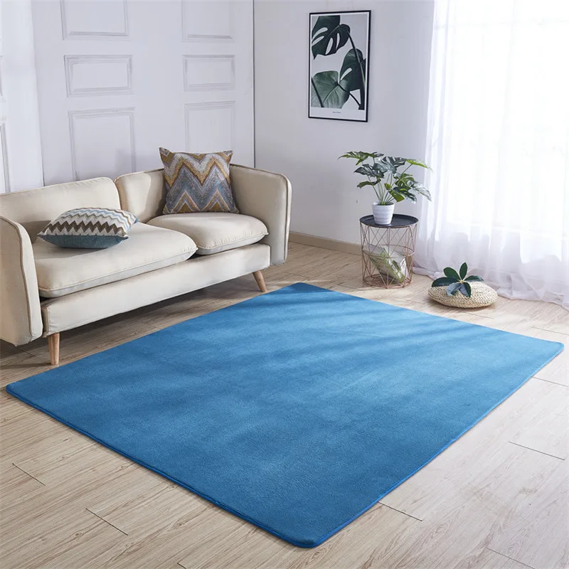 Новинка 2019 утолщенный коралловый бархатный простой ковер нескользящий коврик