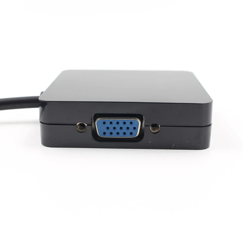 3 в 1 мини дисплей DP Thunderbolt к DVI адаптер VGA HDMI кабель для MacBook насос Белый Черный 5 14| |