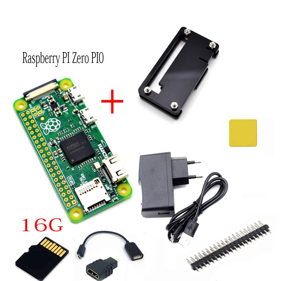 Малина Pi Zero PI0 1 3 или Raspberry Starter Kit W + акрил основа 16 г SD карты Мощность адаптер GPIO
