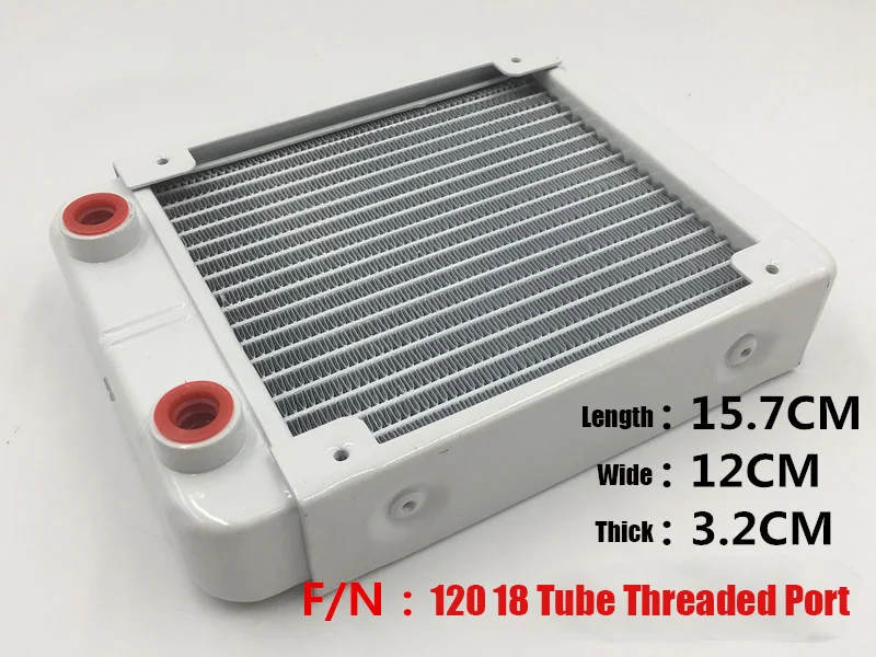 Asunflower алюминиевый радиатор для компьютера, кулер для воды, охлаждение, 18 трубок, радиатор для процессора, винт, радиатор, обмен, 240 мм, водяное охлаждение, G1/4 - Цвет лезвия: 120MM
