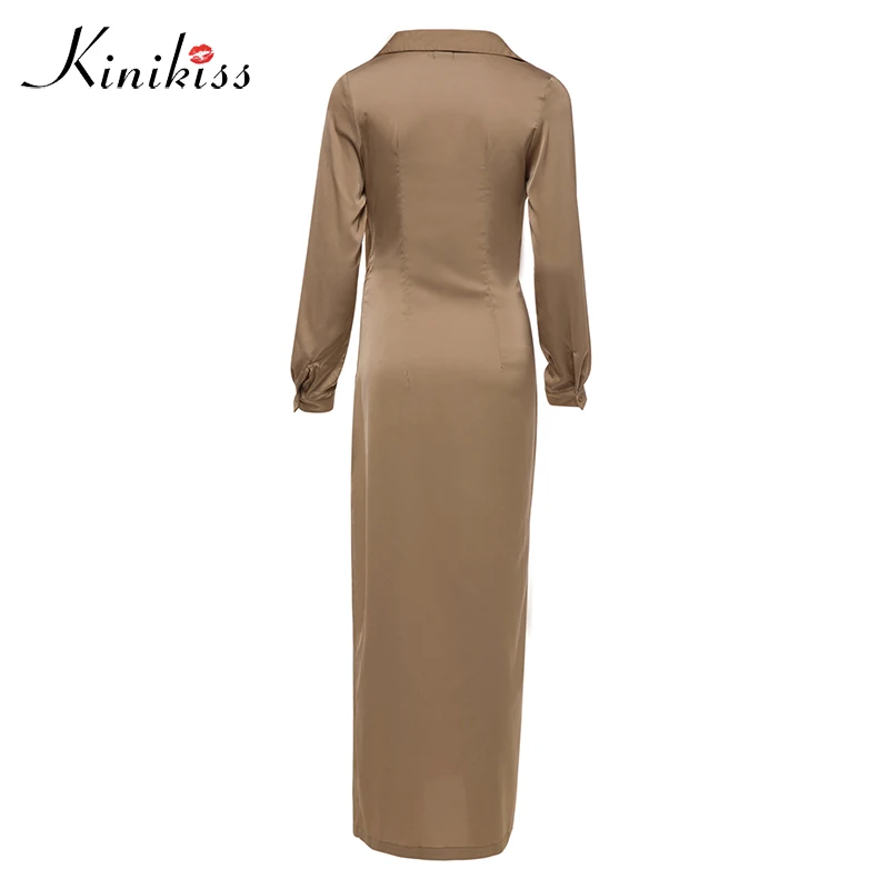 Kinikiss Женщины bodycon платье модные элегантные пикантные v-образным вырезом