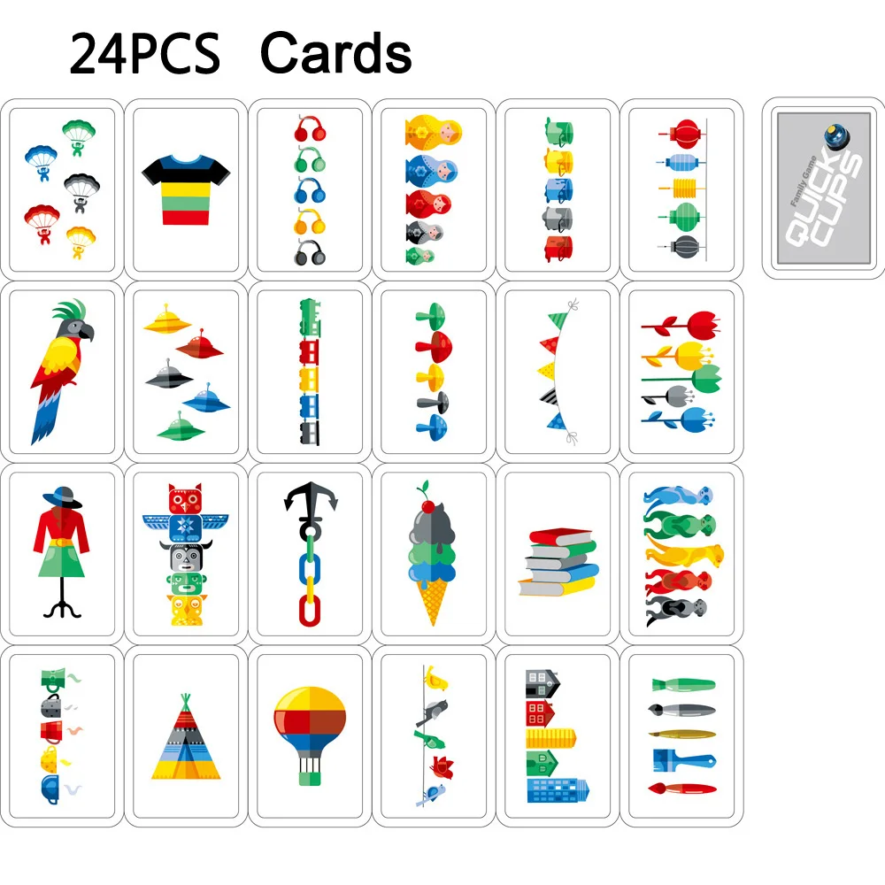 2-6 игроков Семья Настольная игра Скорость Чашки укладки игры карточные веселую