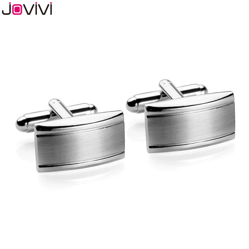 Мужские классические запонки Jovivi из нержавеющей стали для французских рубашек с