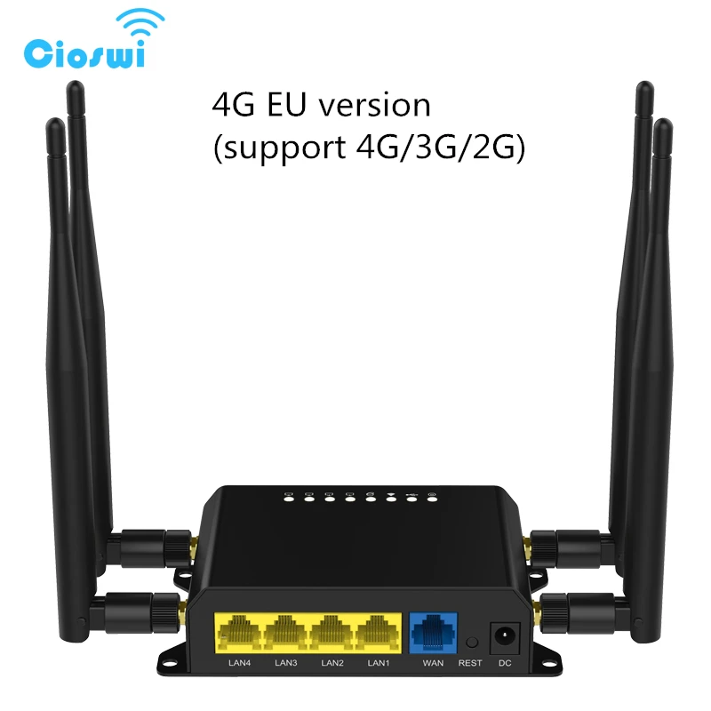 4G EU version Cioswi 4G WE826-T модем Wi-Fi с sim-картой слот wifi роутер автомобиль/маршрутизатор шины Wi-Fi повторитель 2. 4G Гц MT7620A чипсет беспроводной маршрутизатор - Цвет: 4G EU version