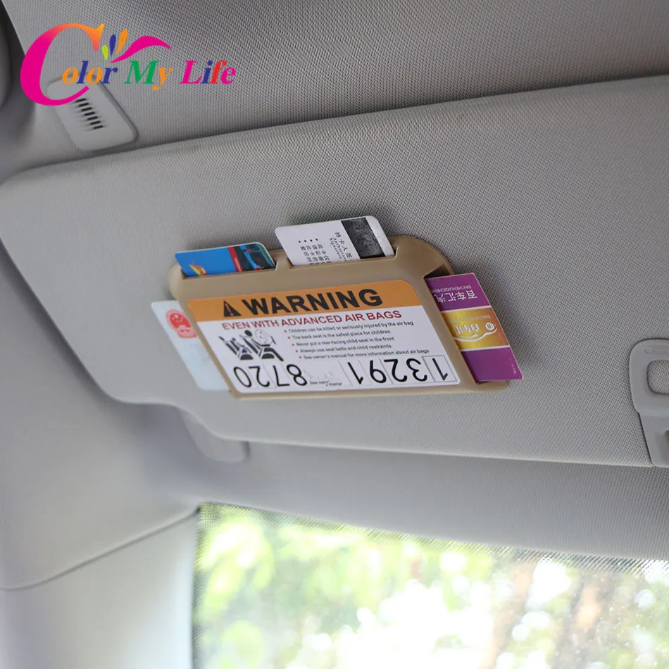 Цветной Автомобильный держатель для карт My Life слот солнцезащитного козырька