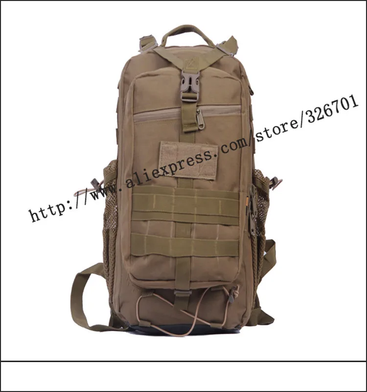 Khaki 3p мужской рюкзак для ноутбука в Военном Стиле Водонепроницаемая нейлоновая сумка многофункциональные походные рюкзаки камуфляжная дорожная сумка - Цвет: Khaki