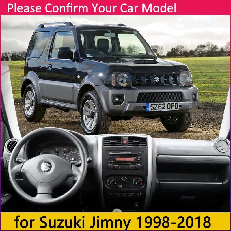 Для Suzuki Jimny 1998~ Противоскользящий коврик на приборную панель солнцезащитный коврик для защиты ковров автомобильные аксессуары 2007 2010 2011