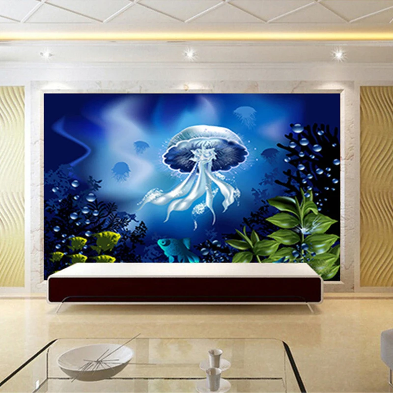 

beibehang Custom wallpaper 3D photo mural dreamy beautiful underwater world TV background wall living room bedroom 3d wallpaper