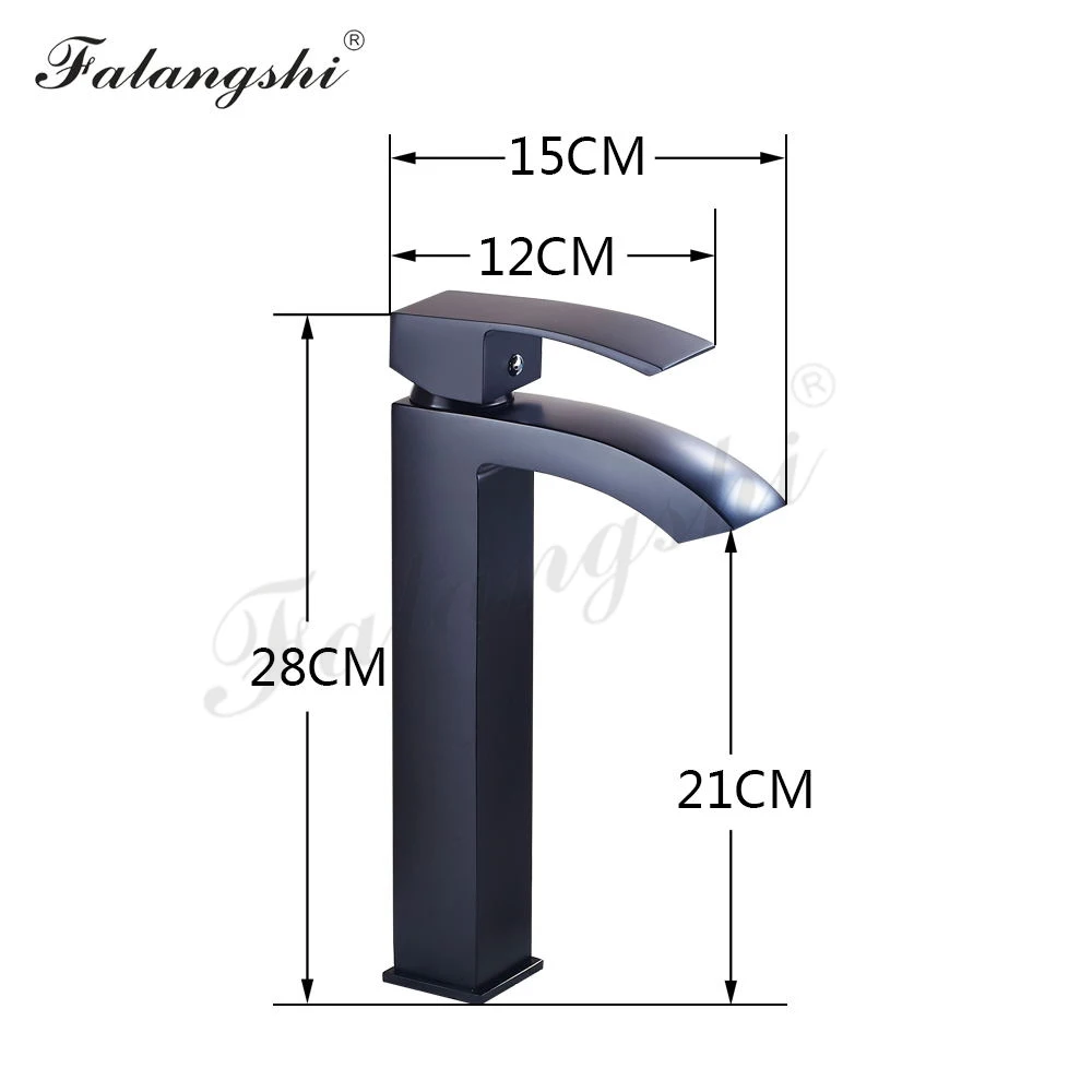 

Tall Basin Faucets Chrome Bathroom Sink Mixer Faucets Single Handle Bath Wash Basin Taps Hot Cold Waterfall Mixer Tap WB1054