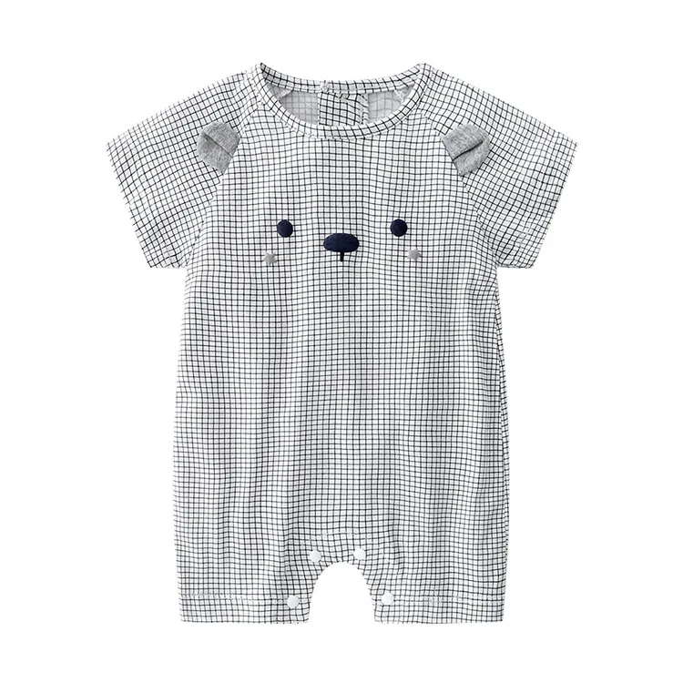 boy romper Детская одежда для близнецов; боди для мальчиков и девочек; комбинезон для новорожденных; одежда для малышей; летняя одежда для детей с треугольниками - Цвет: boy romper