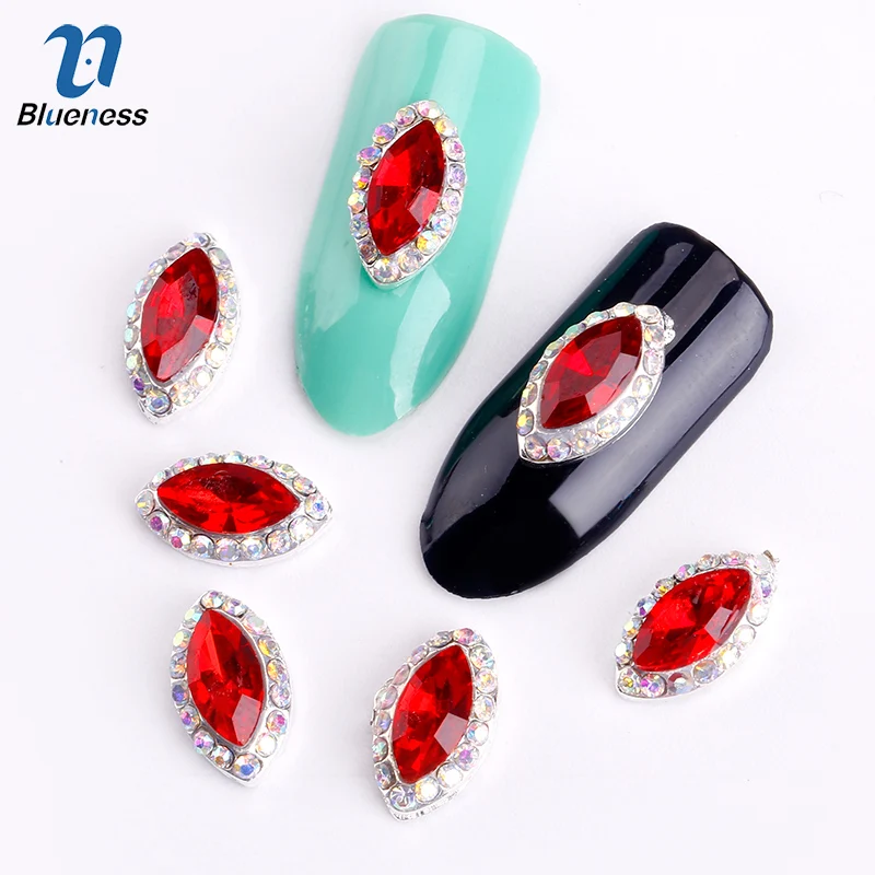 стразы для ногтей 10 шт. 3D Nail Art Поставки горный хрусталь сплава ногти ювелирные