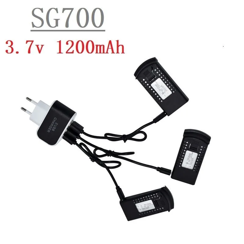 

3,7 V 1200mAh Li-po Батарея и 3-Порты и разъёмы Зарядное устройство для DM107S SG700 S169 для запасные части для радиоуправляемого квадрокоптера Запчасти 3,7 ...