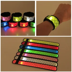 Nylon LED Sports Slap Wrist Strap Band Luminous Toy Bracelets on hand
Light Flash Bracelet Glowing Armband Party Toy for Kids