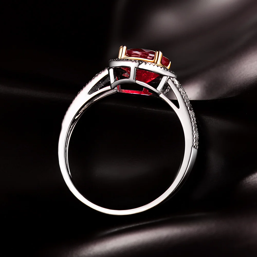 Новинка 2.1ct рубиновое кольцо 14K белое и розовое золото натуральный бриллиант