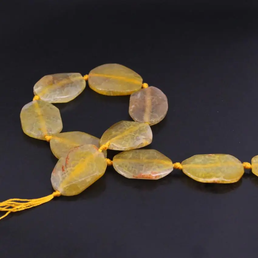 Approx10pc/strand светло желтый сырья Агаты граненый плиты Самородок Свободные Бусины, натуральный onxy Gem Slice кулон ювелирные изделия поставщик решений