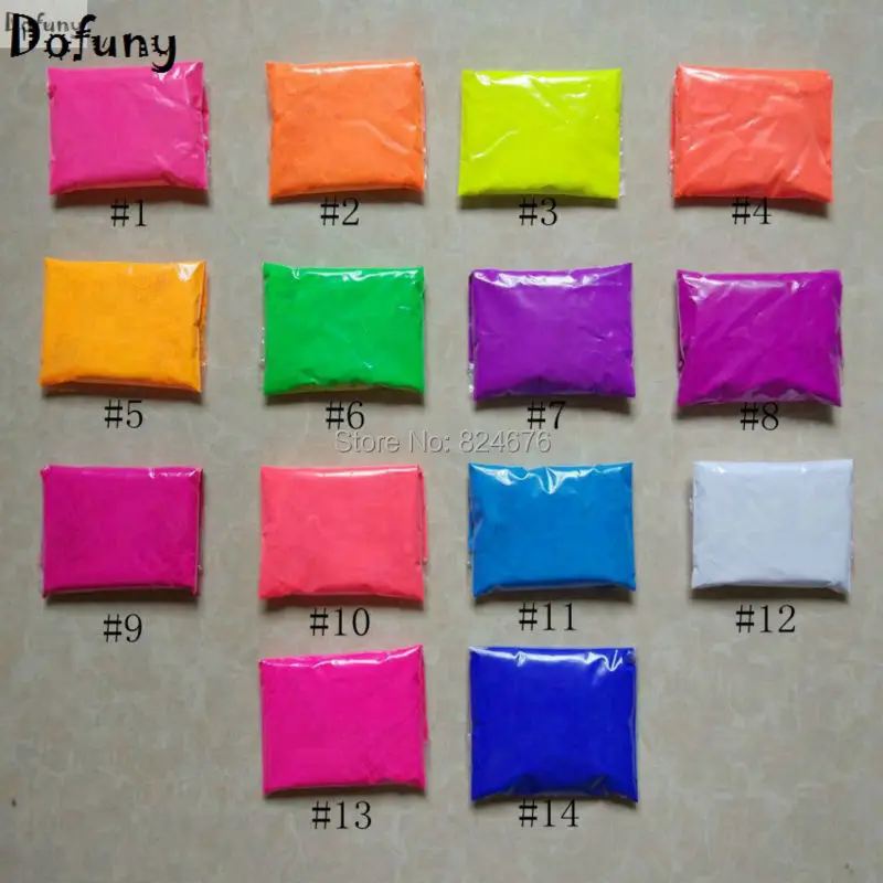 Блестящий под УФ лампой блеск для ногтей флуоресцентный пигмент фосфорный