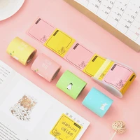 creative full adhesive tape roll type removable teabag photo album diary decorative diy color message notes school office supply