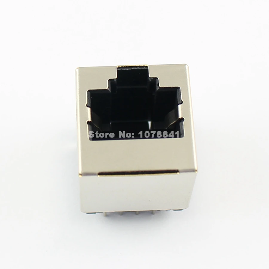 10 шт. RJ45 Металл 8 контактный разъем PCB правый угол гнездо платы 8P8C|connector rj45|connector