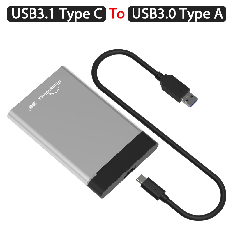 Алюминевый кейс для жесткого диска. USB 3.0 поддержка дисков до 2.5 дюймов и 7mm 9.5mm