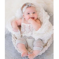 handmake 6 months baby sitter romper sitter newborn photography props overalls lace romper back tie girls outfit baby gift