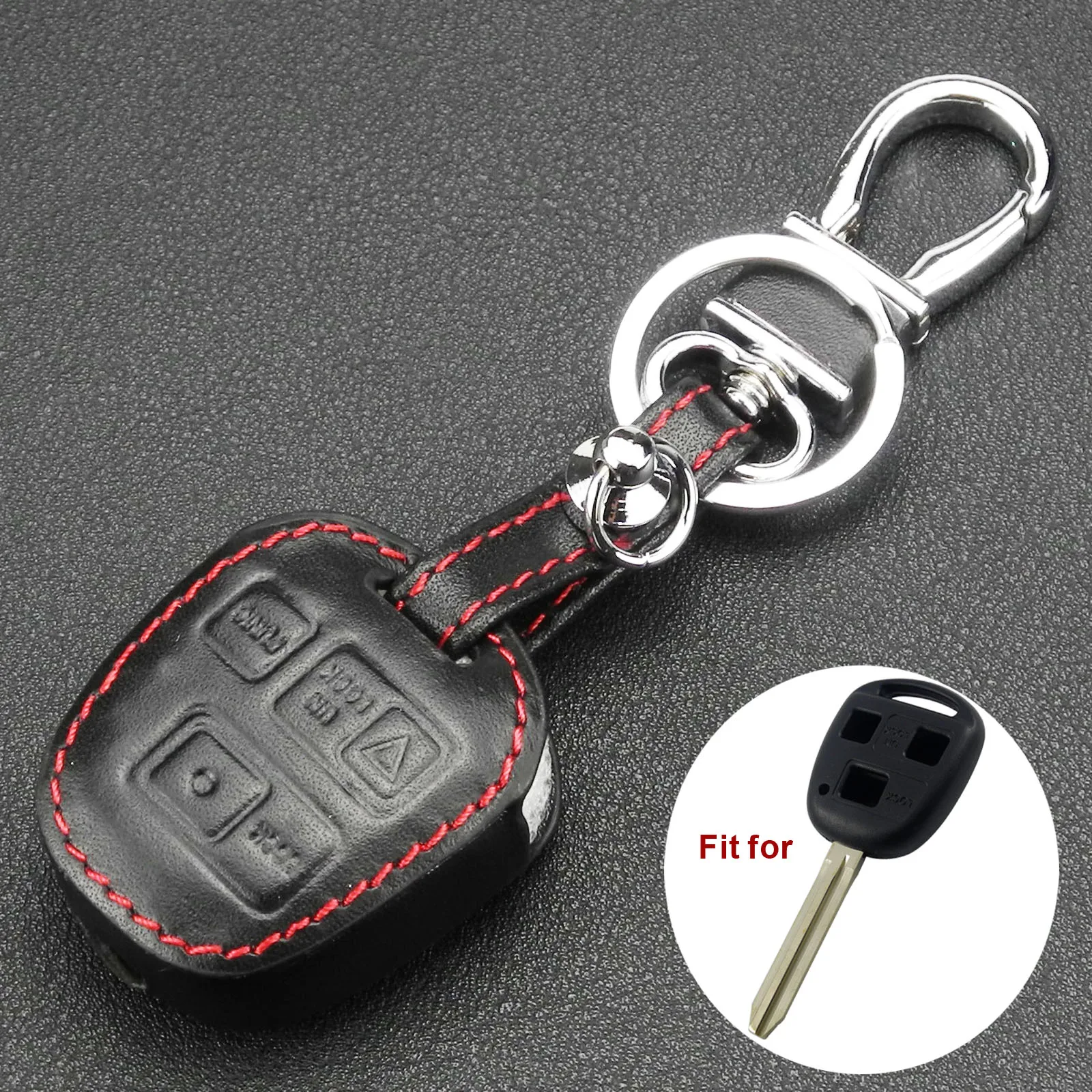Jingyuqin кожаный брелок для ключей автомобиля чехол для Toyota Tarago RAV4 Corolla Camry Celica Avalon для Lexus RX300 ES300