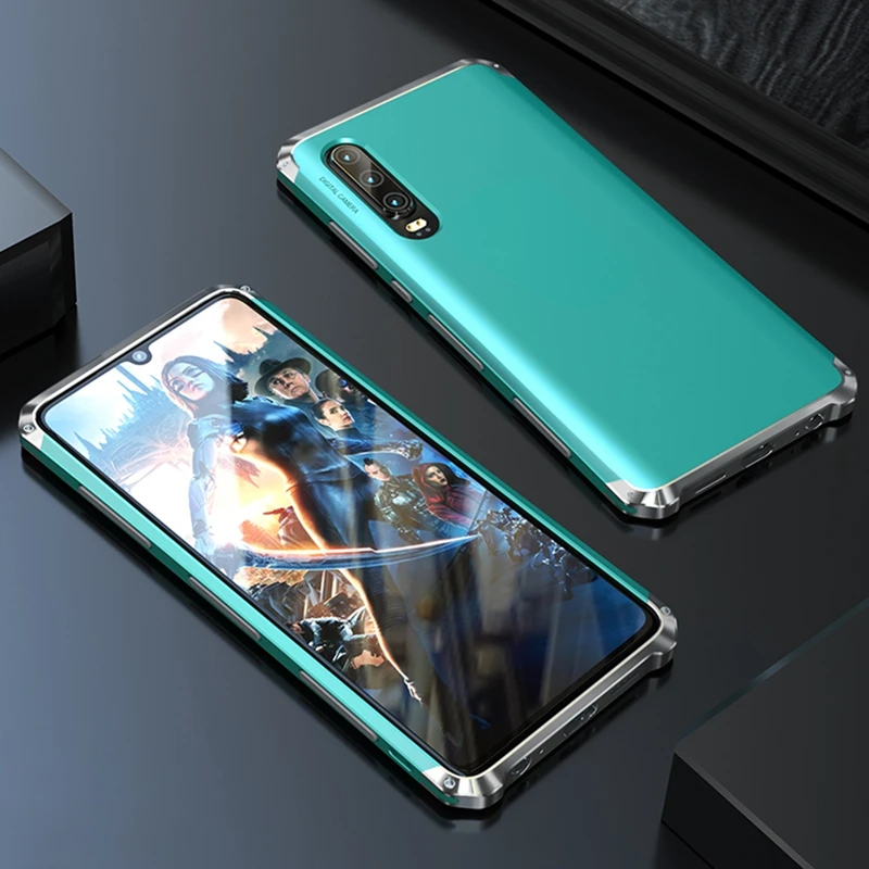 Чехол с металлической рамкой для huawei p30 PRO, чехол с металлическим бампером, пластиковый Роскошный чехол для телефона huawei p30 pro, Жесткий Защитный матовый чехол из ТПУ