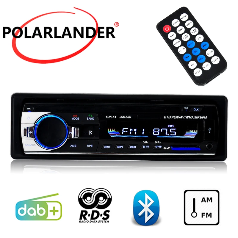 FM AM AUX DAB + Bluetooth USB слот для sd карты радио кассетный плеер 1 DIN RDS LCD дисплей