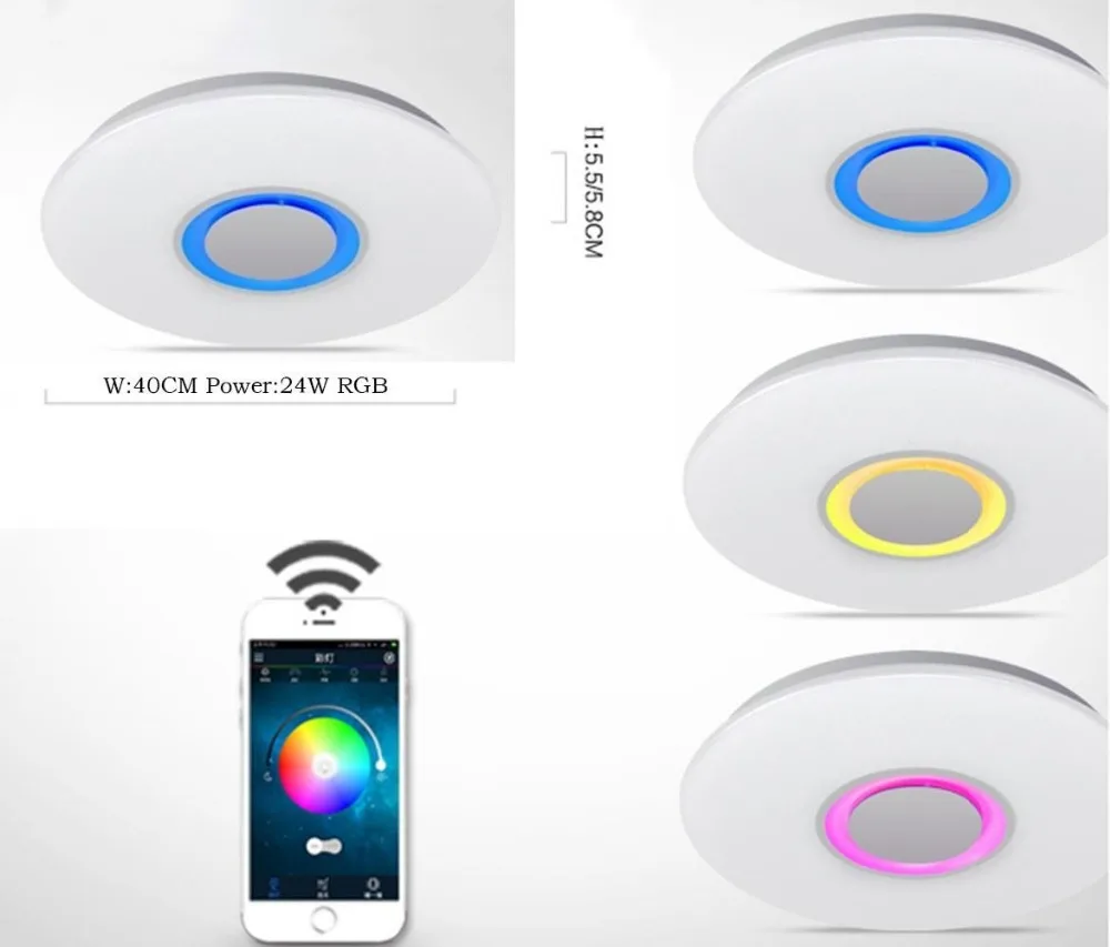 RGB Bluetooth светодиодные музыкальные потолочные светильники приложение