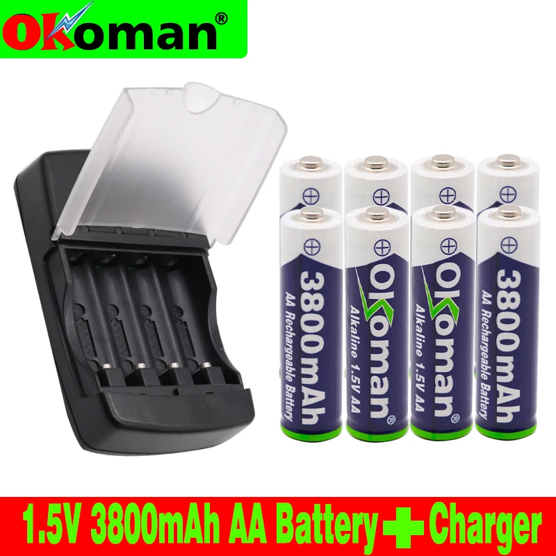 Большой емкости AA 3800mah 1 5 V Щелочная аккумуляторная батарея для света аккумулятор