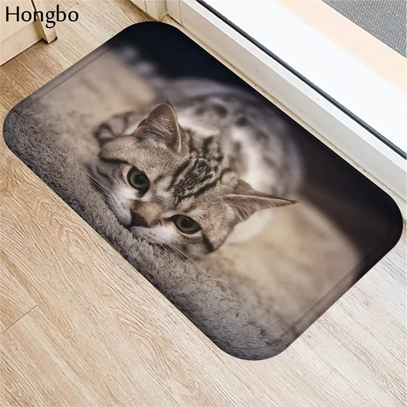 Hongbo Kawaii Добро пожаловать, коврики для ванной комнаты с изображением кота, кухонные коврики, коврики для гостиной, противоскользящие