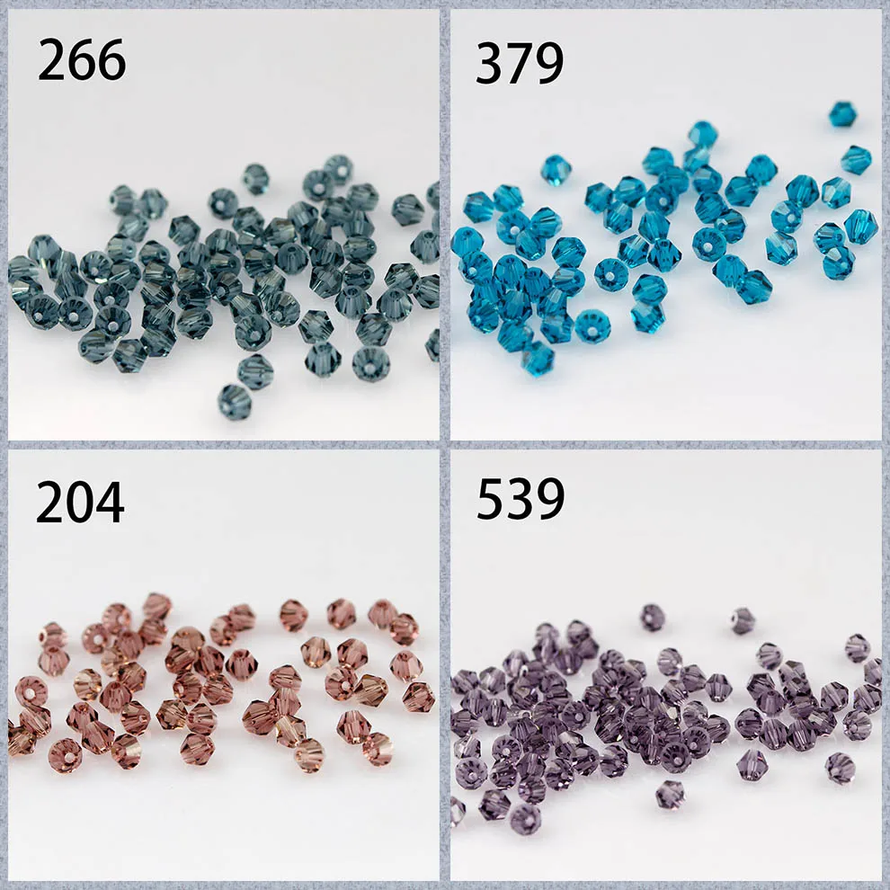 Торговля хрусталь, класс AAA бусины 100 шт/партия 4 мм Bicone Beads 5328/5301 Шарм свободные бусины для одежды «сделай сам»