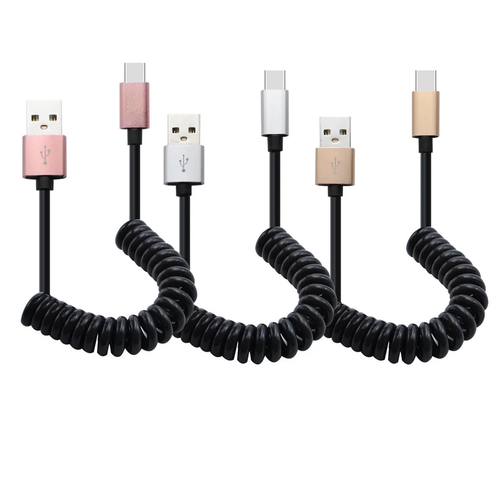 Spring Type C usb wire Car charger QC 3.0 Fast for galaxy A9 A50 A5 S9 Bluboo S8 Plus For P20 lite mate 20 YECF | Электроника
