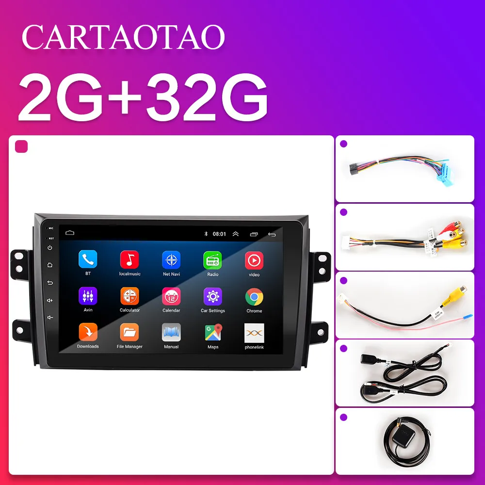 H-SX4-ZS-2G 2 DIN Android автомобильный навигатор gps DAB+ автомобильный Радио мультимедийный плеер для Suzuki SX4 2006-2013 автомобильный Радио навигационный плеер 2 Гб+ 32 ГБ - Цвет: H-SX4-ZS-2G
