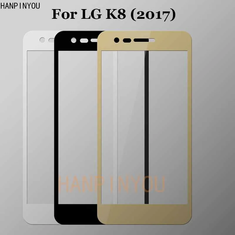 Для LG K8 (2017) полное покрытие закаленное стекло 9H 2.5D Премиум Защитная пленка для