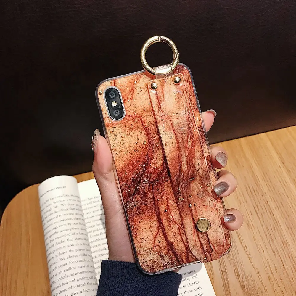 Роскошные золотые Фольга Bling Мрамор чехол для iPhone X XS Max XR ремешок мягкий ТПУ 7 8 6 6s