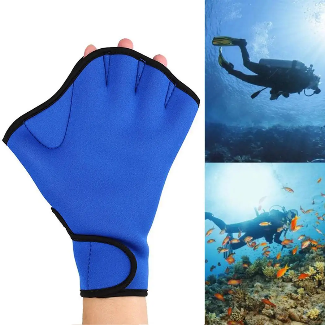 Мужская водная Фитнес тренировка с сопротивлением синий без пальцев плавание 0 3