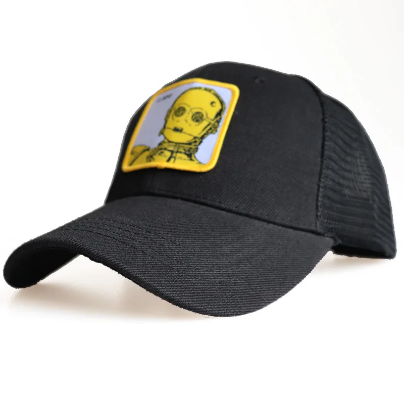 Сетчатая бейсболка Кепка Snapback C 3PO робот Звездные войны для мальчиков Детская