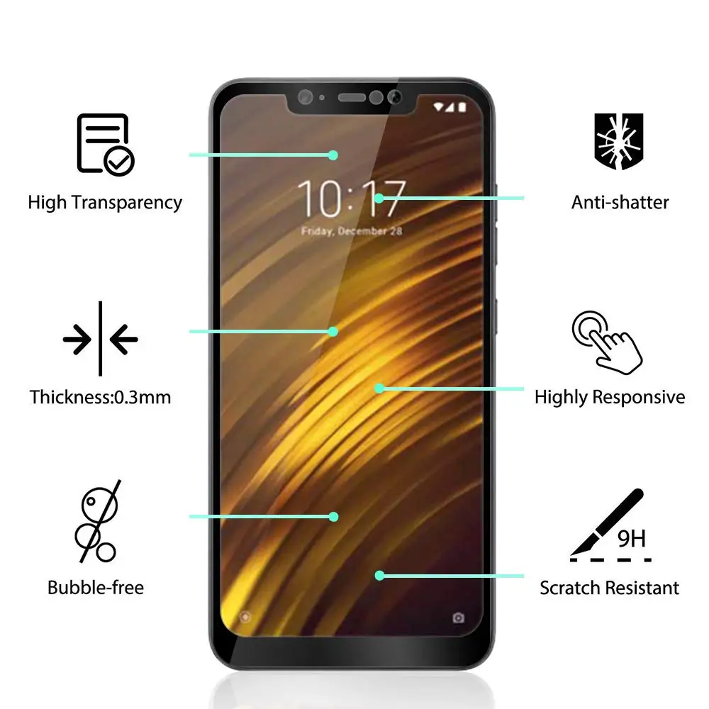 2 шт. 9 H закаленное стекло для Xiaomi mi 8 Lite F1 защитное на экран телефона Защитное Xiao Red